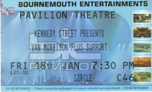 Van Morrison ticket 18.1.02