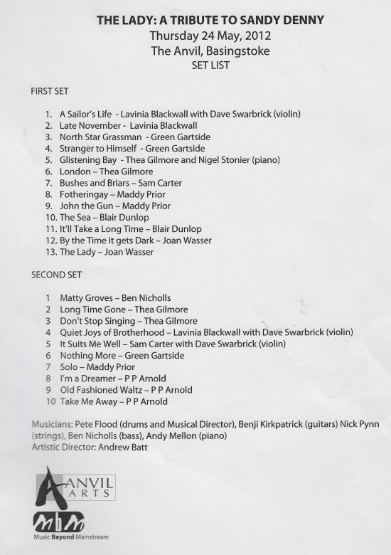 Denny set list