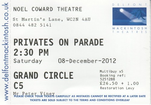Privates on Parade ticket