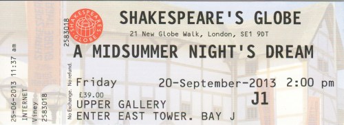 Midsummer Globe ticket