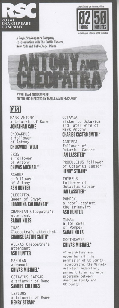 Antony & Cleo cast