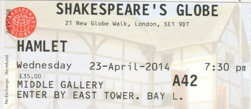 Hamlet Globe ticket