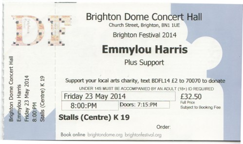 Emmylou ticket