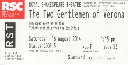 Two Gents ticket