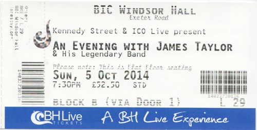 James Taylor ticket