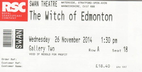 Witch of Edmonton ticket