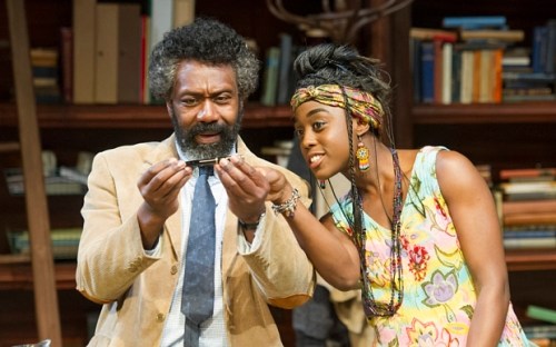 Educating Rita performed at the Minerva Theatre Lenny Henry as Frank, Lashna Lynch as Rita ©Alastair Muir 22.06.15