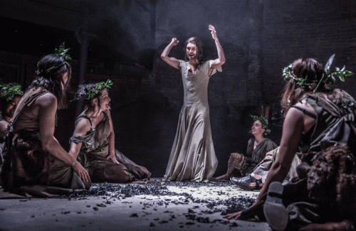 Ben-Whishaw-and-cast-of-Bakkhai.-Almeida-Theatre.-Credit-Marc-Brenner-700x455