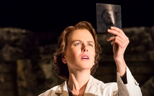 First image of Nicole Kidman as pioneering DNA scientist Rosalind Franklin in her return to the london stage in the play 'Photograph 51' Credit Johan Persson