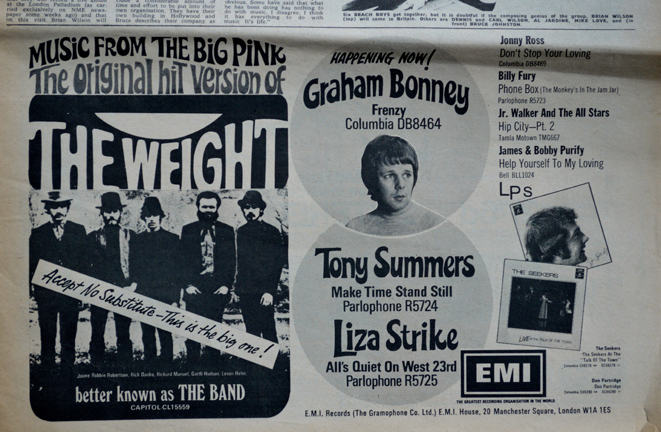The Weight The Band NME7.9.68