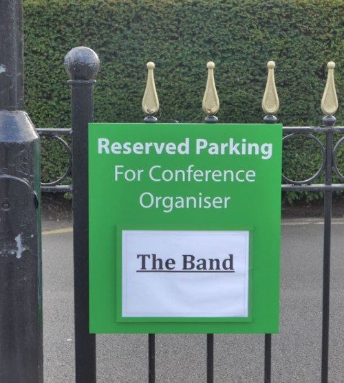 The Band_sign in hotel car park in Stratford_May 2016