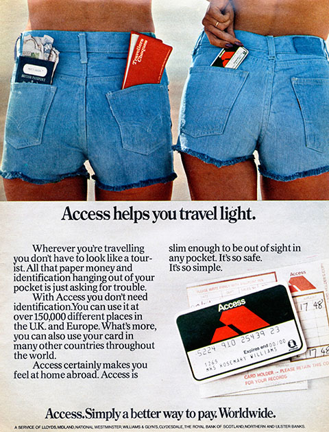Access credit card advert, 1970s.