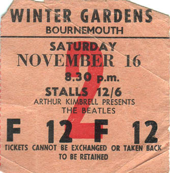 Beatles ticket copy
